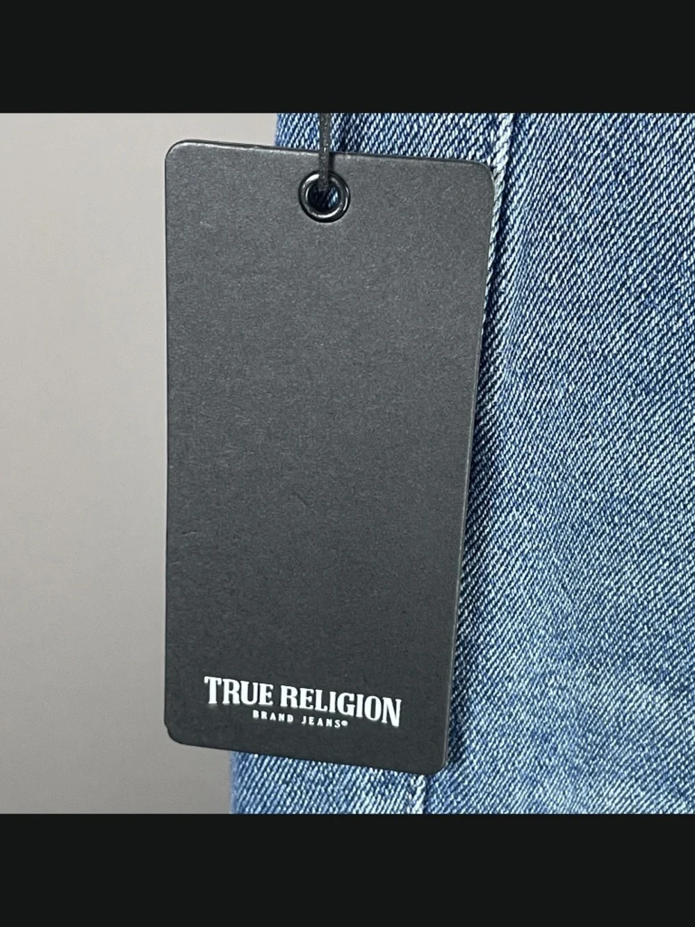 NEW True Religion Jeans Mens 34 blue denim straight leg geno designer street